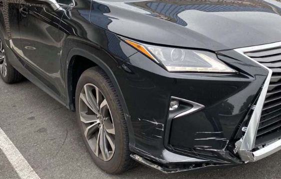 Completed Lexus bumper repair with color-matched paint at Eastern Auto Works Cambridge MD