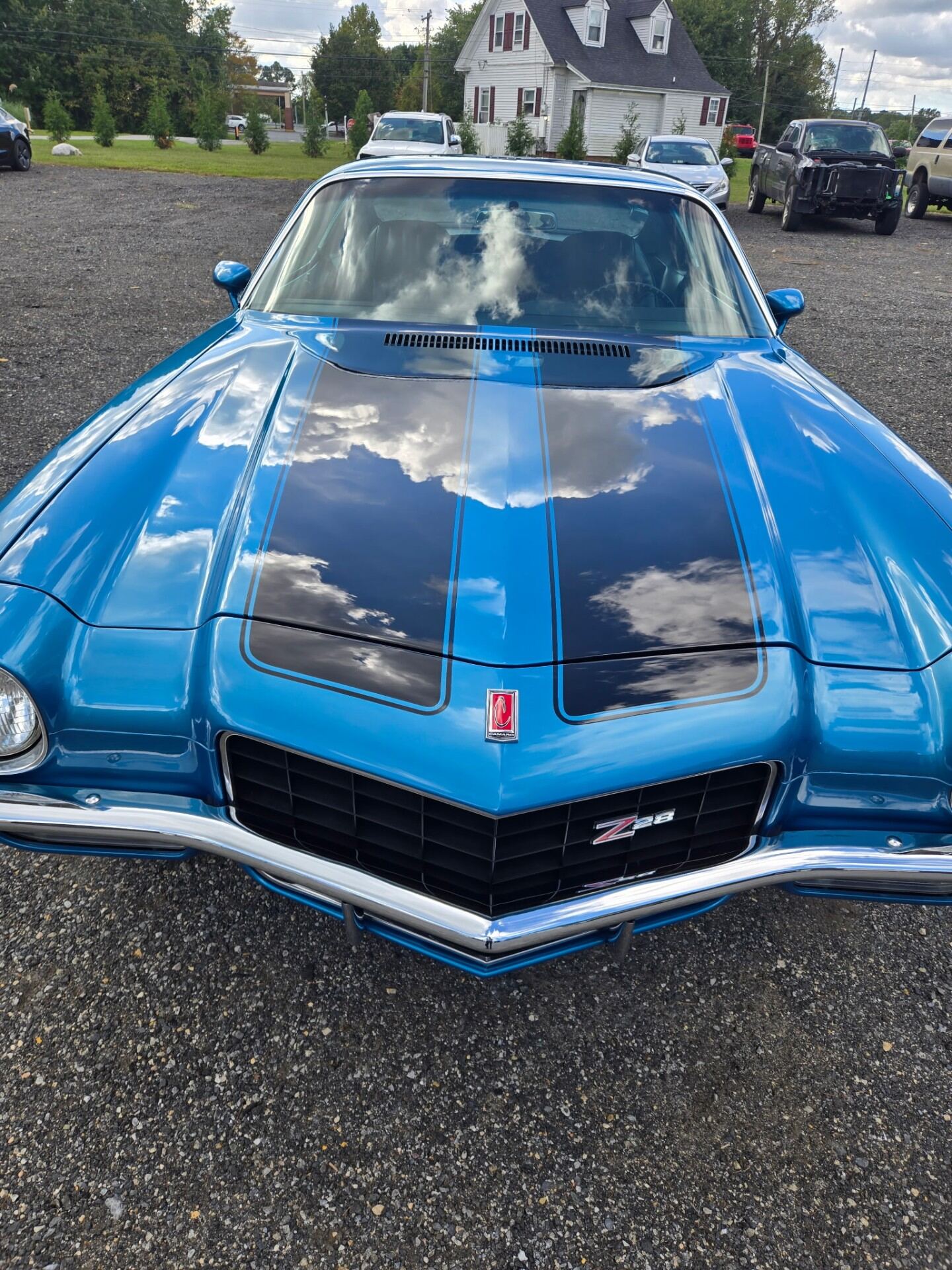Restored blue Camaro Z28 by Eastern Auto Works classic car restoration Cambridge MD